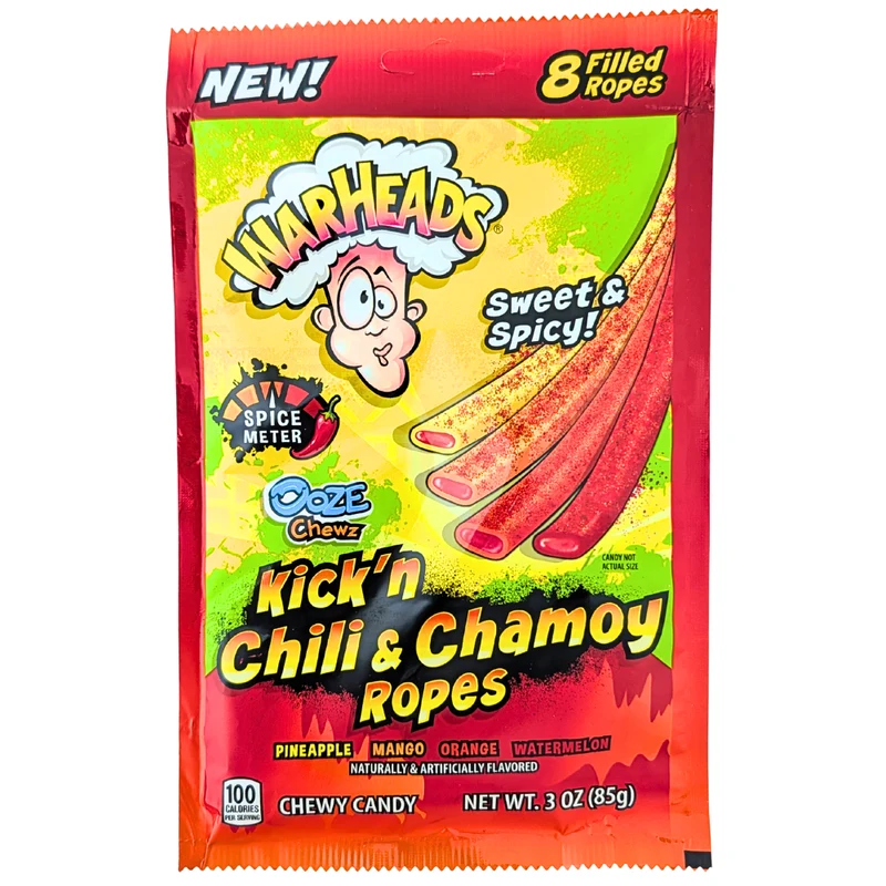 Warheads Kick'n Chili and Chamoy Ropes